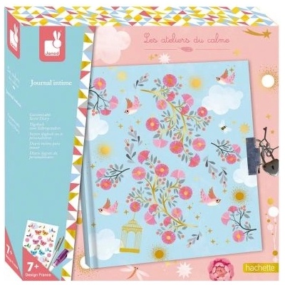 Janod - Таен персонализиран дневник със стикери и химикалки (J07828)