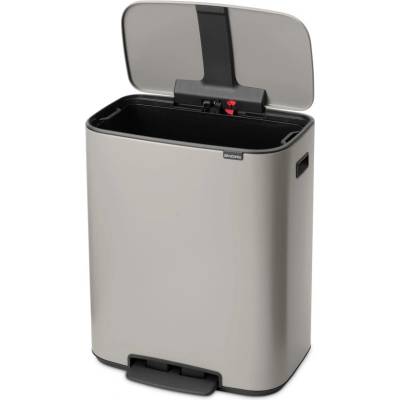 Brabantia Светлосиво стоманено кошче за боклук с педал 60 l Bo - Brabantia (255083)