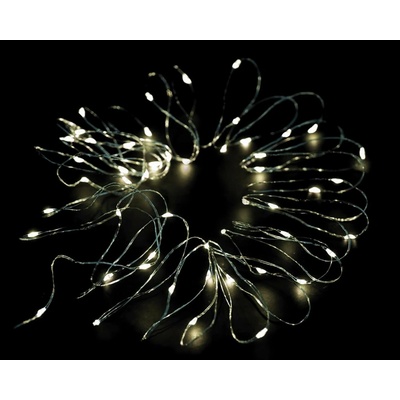 LED osvětlení na baterie / / světelný řetěz 790416 5m/50LED/3xAA bílá teplá – Zboží Dáma