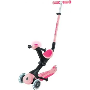 Globber Детска сгъваема тротинетка с родителски контрол Globber Go Up Deluxe Flash Lights, розова - toytown Тротинетка, скутер