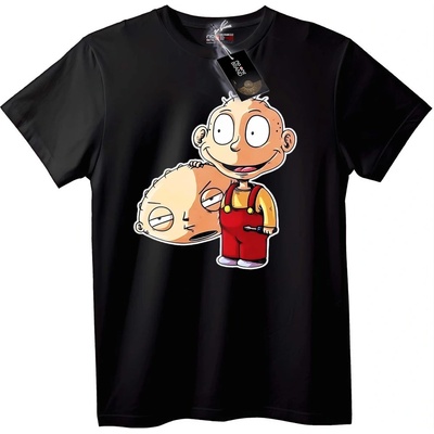 NOONEBRAND Тениска Rugrats Томи и Чъки - L, Black