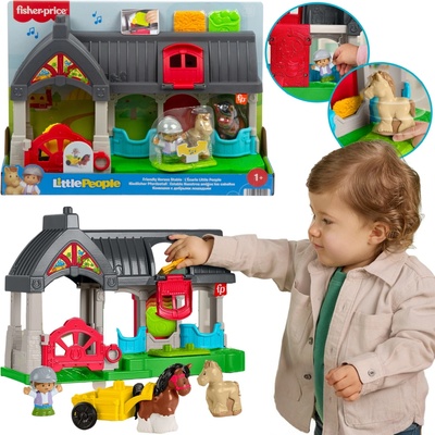 Mattel Fisher Price Little People Stáj s kamarády poníky HWR84