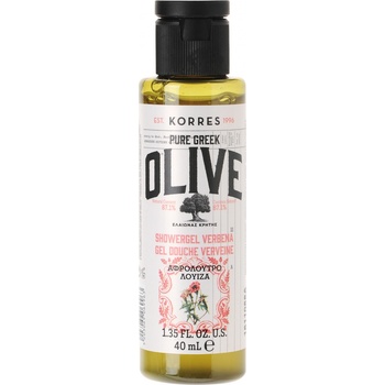 Korres Pure Greek Olive sprchový gel s řeckým extra panenským olivovým olejem s vůní verbeny 40 ml