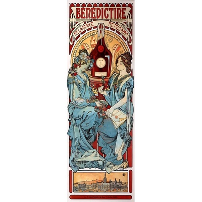 Fedkolor Живопис - репродукция 30x90 cm Benedictine, Alfons Mucha - Fedkolor (Alfons_Mucha_2_90x30)