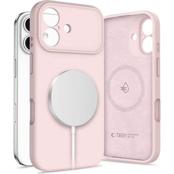 Tech-Protect Magsafe Калъф за iPhone 17, Tech-Protect Silicone Case, Розов (5906302330218)