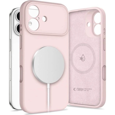 Tech-Protect Magsafe Калъф за iPhone 17, Tech-Protect Silicone Case, Розов (5906302330218)