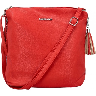 Praktická dámská větší crossbody taška Edmundo červená