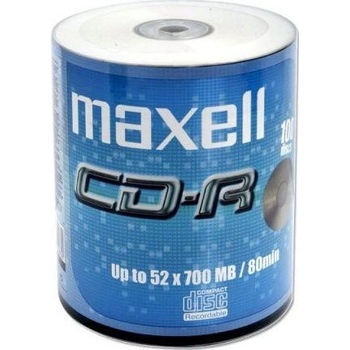 Maxell CD-R80 MAXELL, 700MB, 52x, 100 бр (MX624037) (MX624037)