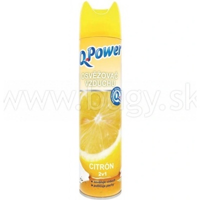 Q Power 2v1, osviežovač vzduchu citrón 300 ml