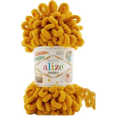 Alize příze Puffy 02 hořčicová