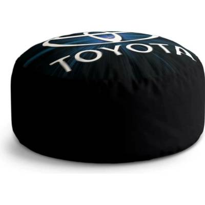 Sablio Taburet Circle Toyota Blue Glow: 38x48 cm