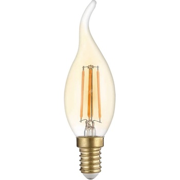Optonica LED Filament Tip Candle žárovka C35T E14 Golden Glass Stmívatelná 4W Teplá bílá