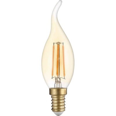 Optonica LED Filament Candle Žárovka C35T E14 Golden Glass Stmívatelná 4W Teplá bílá