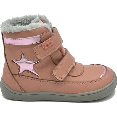 Protetika dívčí zimní boty Barefoot LINET růžová