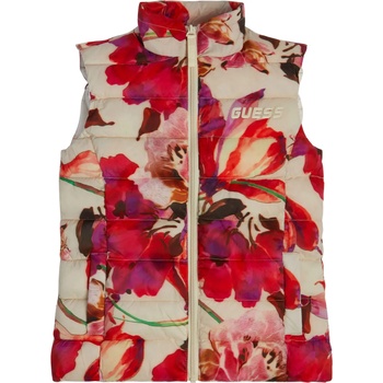 Image 1 of Guess Грейка в бежово за момиче покрита с червени цветя Guess