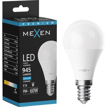 Mexen Nova LED крушка E14, G45, 9W, Студена - 6500K, 945 lm - L101-E14-0965-01 (L101-E14-0965-01)