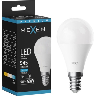 Mexen Nova LED крушка E14, G45, 9W, Студена - 6500K, 945 lm - L101-E14-0965-01 (L101-E14-0965-01)