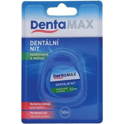 DentaMax dentálna voskovaná niť s mätou 50 m