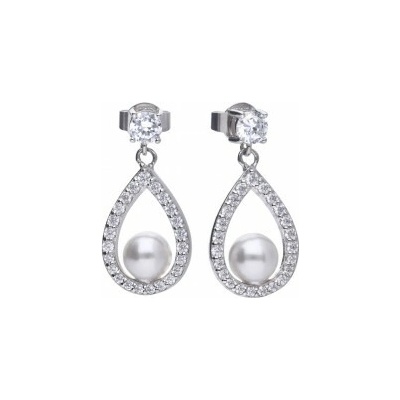 Diamonfire Prémiové strieborné náušnice E5597