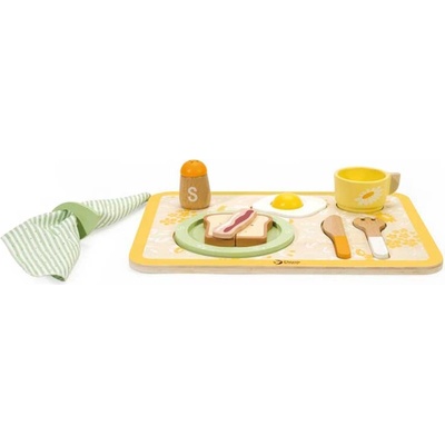 Classic World Детски дървен ретро поднос за закуска (cw50575)