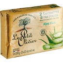 Le Petit Olivier Aloe Vera extra jemnej toaletné mydlo s prírodnými extraktmi 2 x 100 g