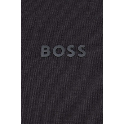 BOSS Памучна тениска с яка boss в черно с изчистен дизайн 50471335 (50471335)