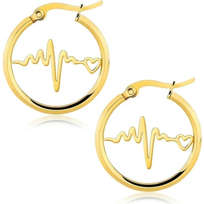 Elanis Jewel Pozlacené kruhové náušnice Genesis Gold z chirurgické oceli EJ00475