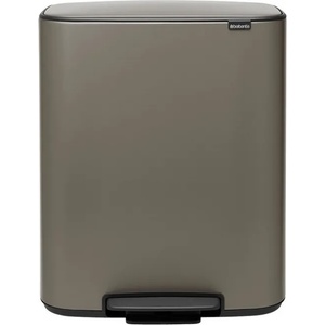 Brabantia Кошче за отпадъци с педал BO 60л, платина, Brabantia (BRAB211409)