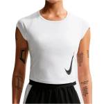 Nike Дамска тениска Nike Women's Swoosh Run Dri-FIT S/S Running Top Running shirt - White / Photon Dust / Reflective Silver / Black (916-7172-0412)