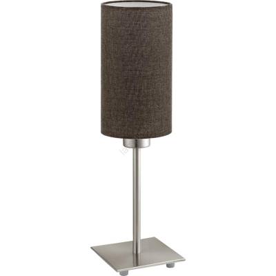 EGLO - LED настолна лампа TUNJA 1xE27/60W/230V 26, 5 cm матов хром/кафяв (EG32509C)