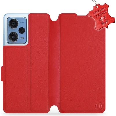 Pouzdro Mobiwear kožené flip Xiaomi Redmi Note 12 Pro 5G - Červené