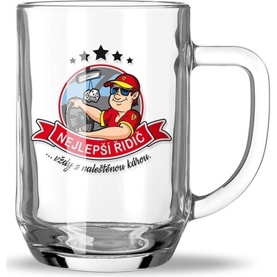 Nekupto Dárkový půllitr Nejlepší řidič Hobby v dárkové krabičce 9 14 cm 3 x 500 ml