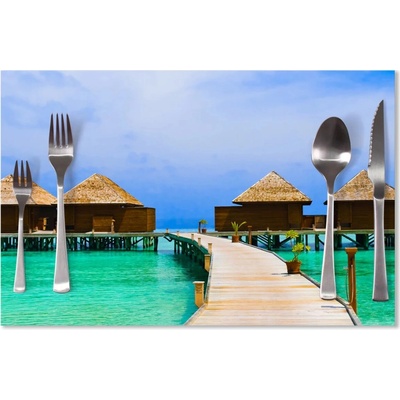 Sablio Prestieranie Bungalovy na mori 40x30cm