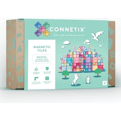 Connetix Tiles 120 ks Pastelová – Zboží Mobilmania