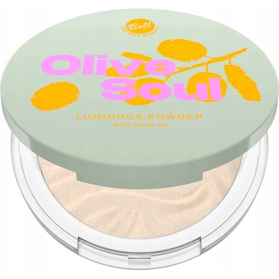 Bell HYPOAllergenic Bell Olive Soul Озаряваща пудра за лице, 01 Dewy Olive, 6.8 g