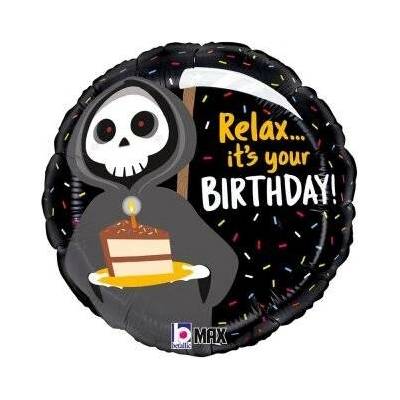 GRABO Balonek fóliový Relax it's your Birthday, 46 cm