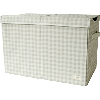3 sprouts Кутия за съхранение Gingham с капак бежова (IFCGBG)