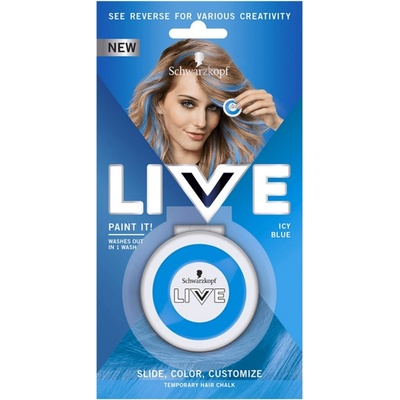 Schwarzkopf Live Icy Blue Paint It! kreatívna krieda na vlasy vlas