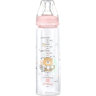 KikkaBoo Шише стъклено 240мл Savanna Pink (31302020117)