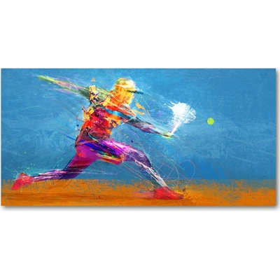 Foto obraz sklo tvrzené tenista 100x50 cm