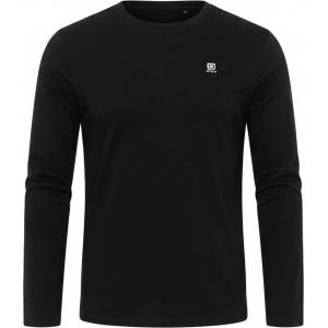 Ombre Clothing Мъжка тениска с дълъг ръкав, slim fit, от памучен трикотаж с лого - черна V1 L175 Ombre Clothing Ombre Clothing | Cheren | МЪЖЕ | S