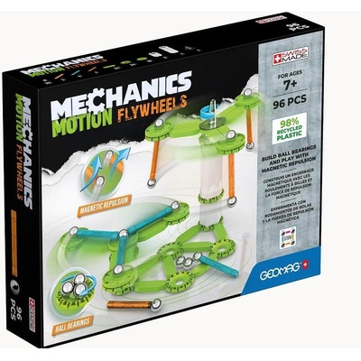 Geomag Магнитен конструктор Geomag Mechanics Gravity Махови колела, 96 части