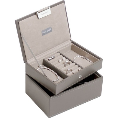 Stackers Ковчеже за бижута Stackers двойно минi сиво-бежово (70802)