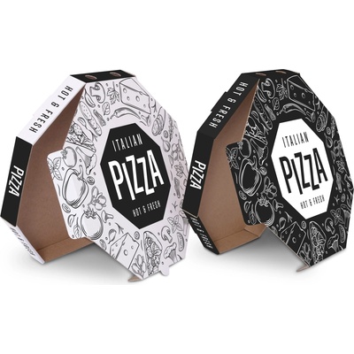 KRABICE NA PIZZU 32,5 x 32,5 x 3 cm s potiskem Italian Pizza