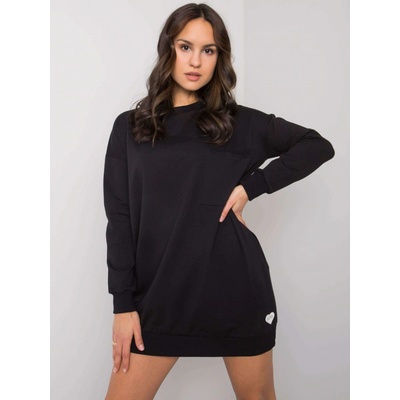 Mikinové šaty Hanely s vreckom na hrudi RV-SK-7332.65 black