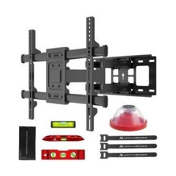 Maclean TV mount, max VESA 600x400, 32-85, 60kg, tilt and swivel adjustment, profile 65-390mm, black, MC-789