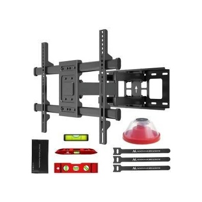 Maclean TV mount, max VESA 600x400, 32-85, 60kg, tilt and swivel adjustment, profile 65-390mm, black, MC-789