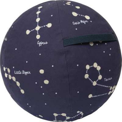 Ferm Living Puf Constellation Dark Blue Ø 50 cm, modrá barva, textil