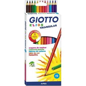 GIOTTO Цветни моливи GIOTTO Elios Wood Free триъгълни 12 броя 275800 (275800)