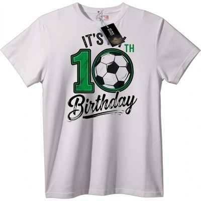 NOONEBRAND Тениска 10-ти Рожден Ден Футбол - 2XL, Black